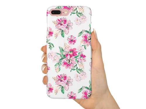 Pink and Green Floral Phone Case - Charles Alex