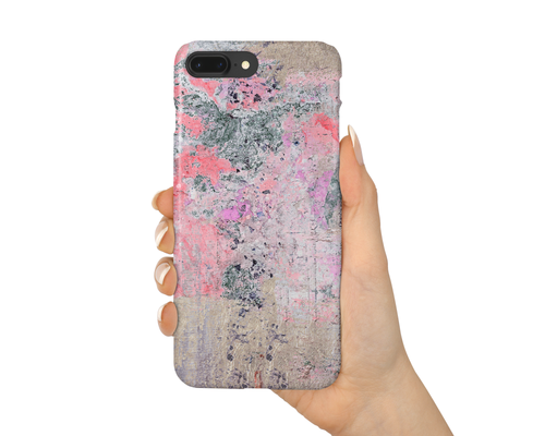 Abstract Painted Pink Concrete Phone Case - Charles Alex