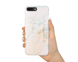 Peach Teal and Gold Marble Phone Case - Charles Alex