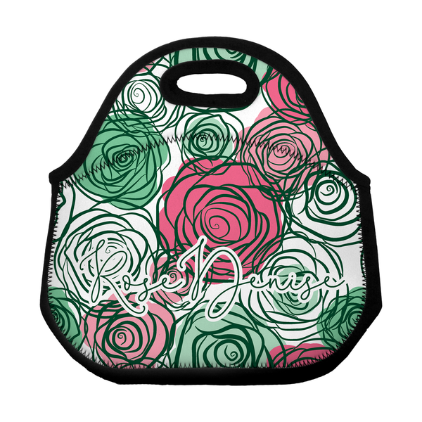 The Pink & Green Rose Lunch Tote - Charles Alex