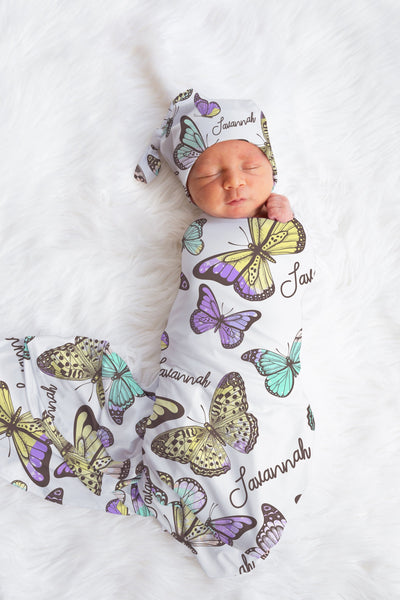 Butterfly Swaddle Blanket 3 - Charles Alex