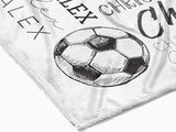 Sports Name Blanket with Football