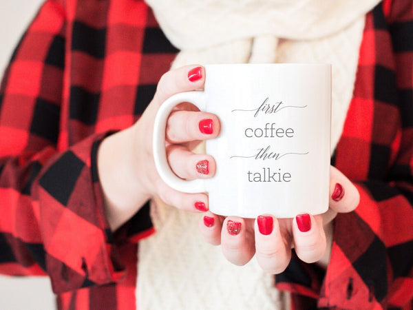 coffee before talkie coffee mug - Charles Alex