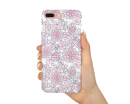 Pink Multi Feather Phone Case